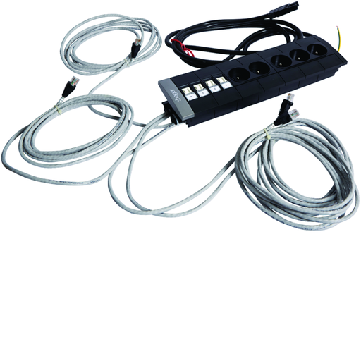 [HAGDEPMFR] Boitier d'appareillage équipé pour colonnette design officea noir