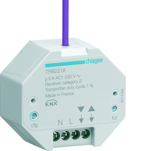 [HAGTRB221A] Module 1 Sortie volet roulant, à encastrer, KNX QL