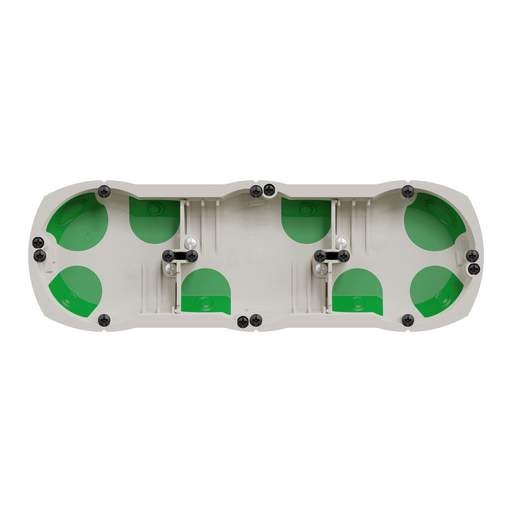 [IMT35031] Multifix air, boîte étanche 3 postes entraxe 71mm, diam. 67 mm, prof. 40 mm